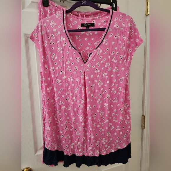 Ellen Tracy Other - Ellen Tracy Pink Floral Pajamas, sz L